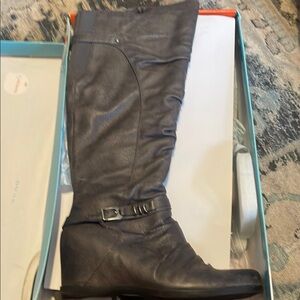 BareTraps Gray Heeled Boots